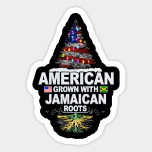 Christmas Tree  American Grown With Jamaican Roots - Gift for Jamaican From Jamaica Sticker